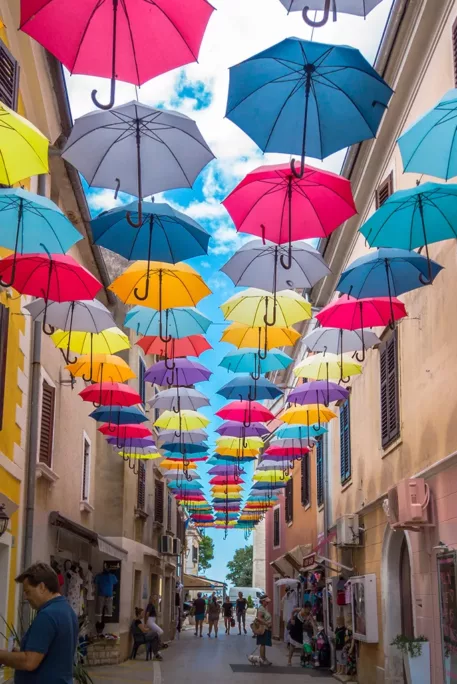 Umbrella Street - Novigrad - Istria