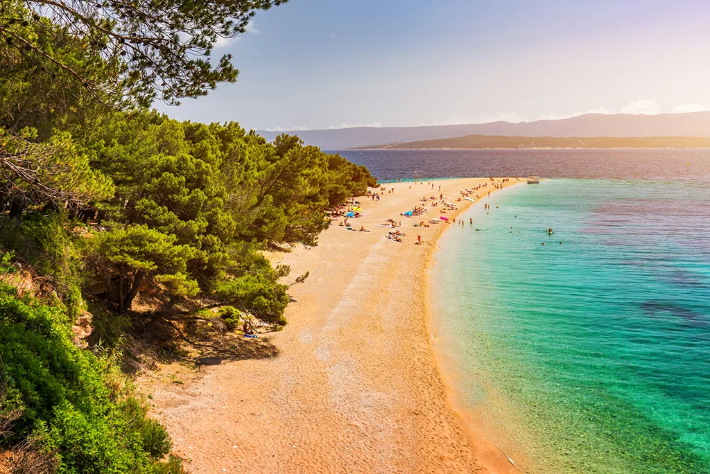 Zlatni Rat Beach on Brac Island